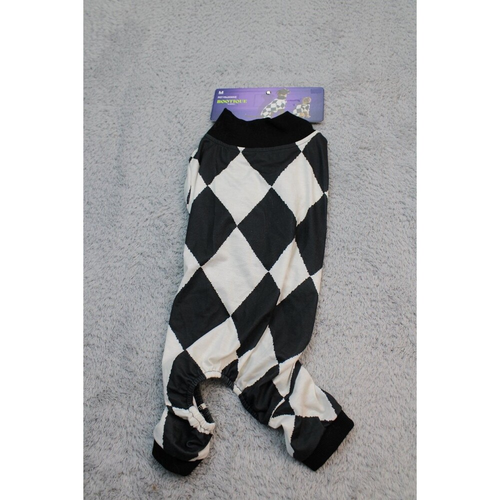 Bootique Harlequin Checkered Dog Pet Pajamas Size Medium Outfit